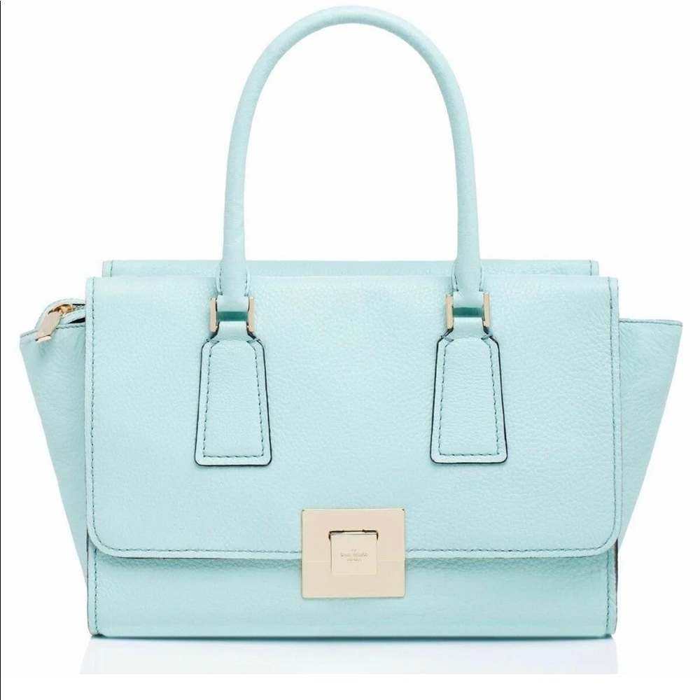 Kate Spade Amelia Street Joana Cloud Blue Italian Leather Satchel